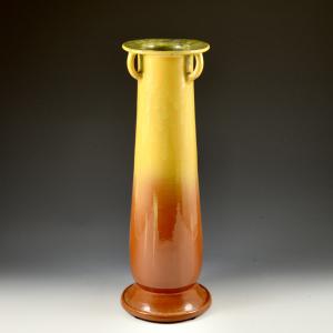 Vaso cilíndrico alongado com escorrimentos - Galileo Chini, Fornaci San Lorenzo, 1919-1930 aprox.